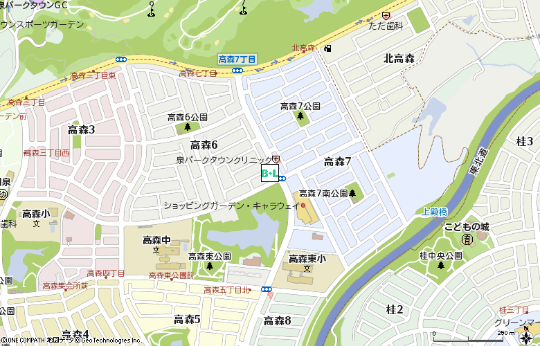 山田メディカルセンター付近の地図